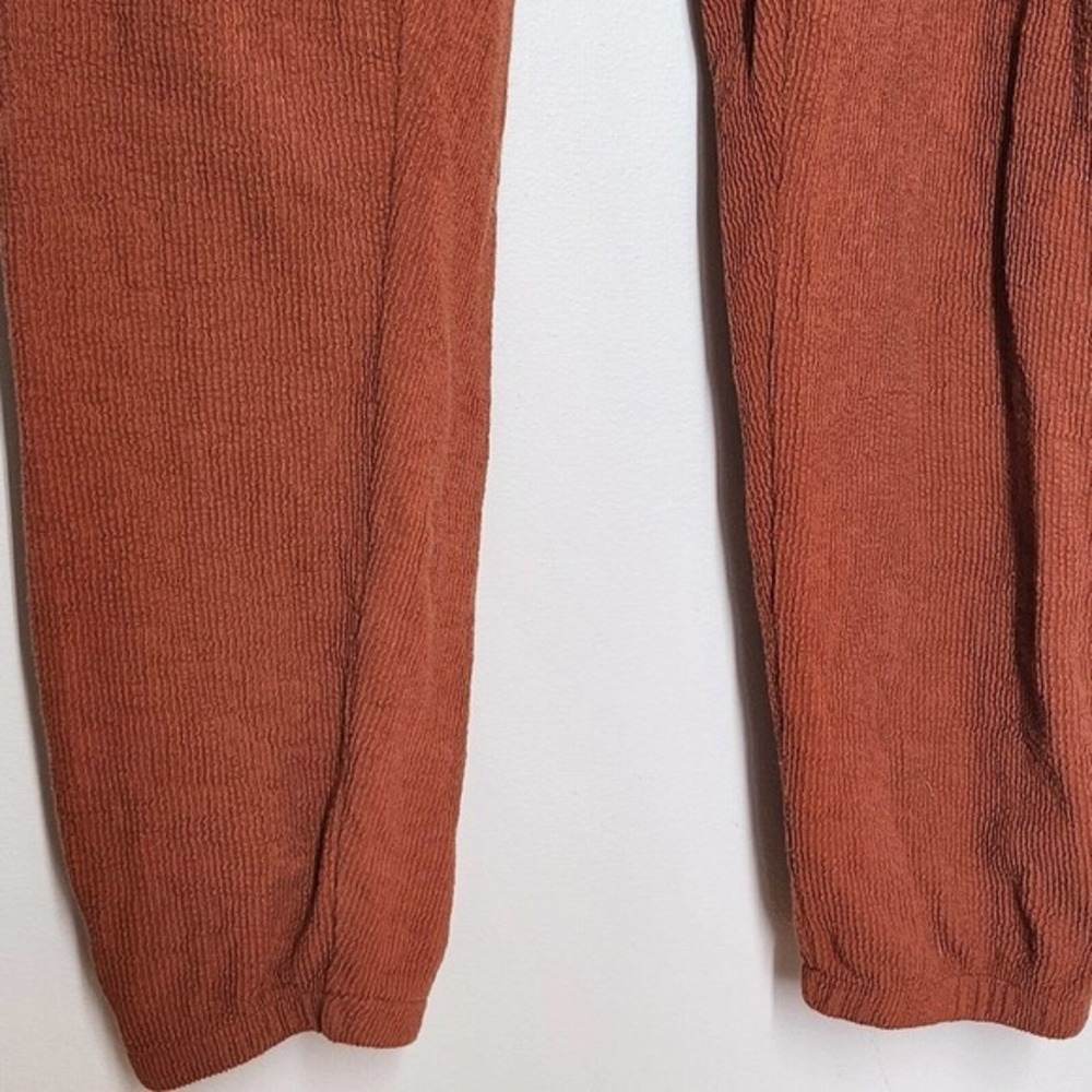 Madewell Wrap Jumpsuit Orange Textured Knit Tie-Knot Size Medium - Picture 2 of 9